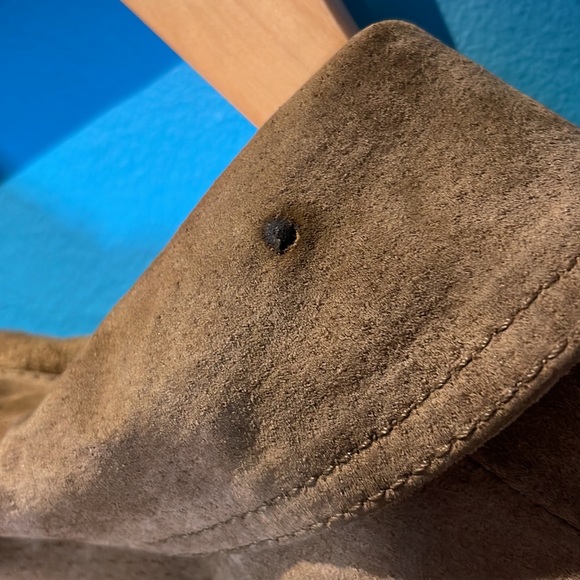 VINTAGE 80s suede jacket size 11-12 Cottage or Prairie core fall essential! - Picture 8 of 10